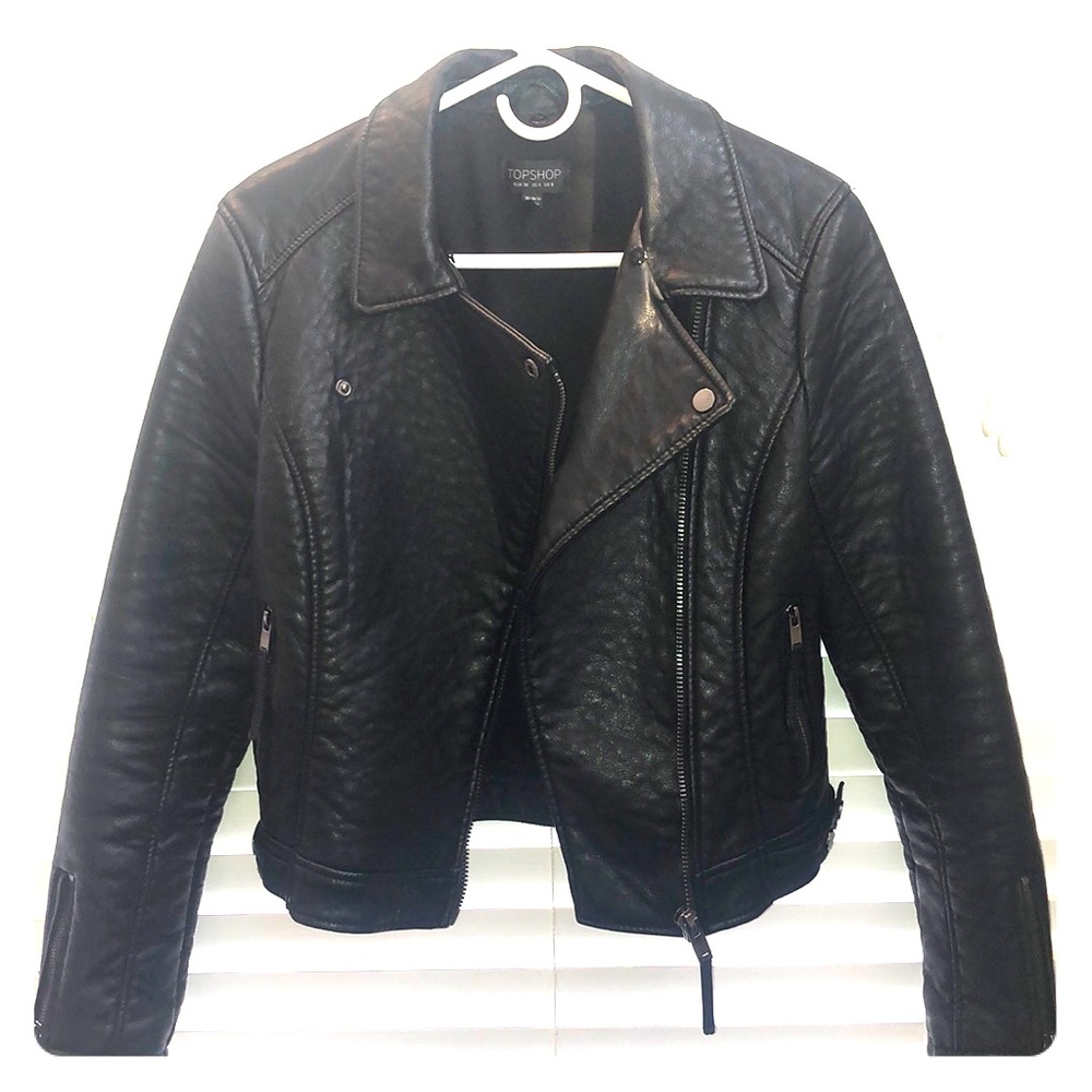 Black TOPSHOP Moto Jacket